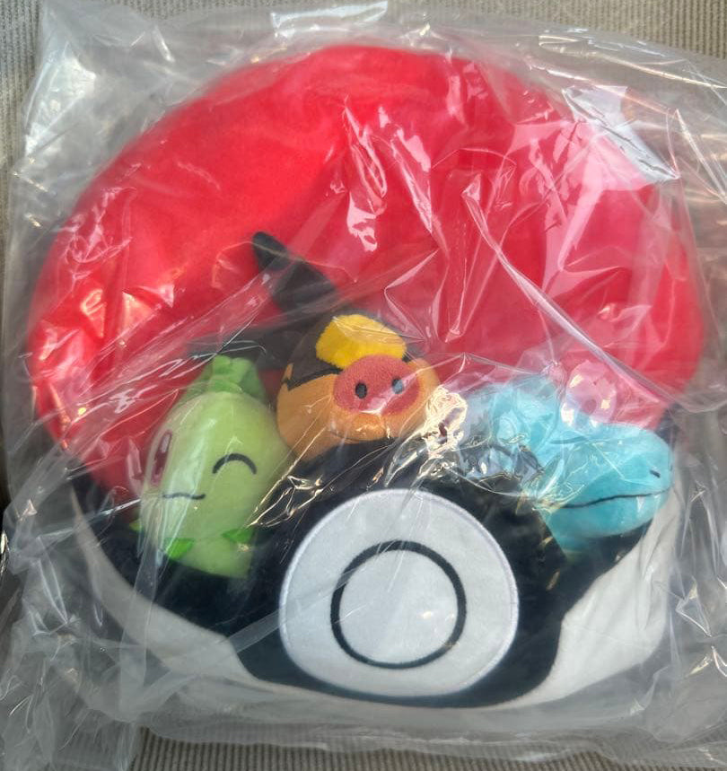 2025 Pokemon Collection Kuji Let's Go For A Walk Prize A Chikorita Tepig Totodile Plush Cushion Buy