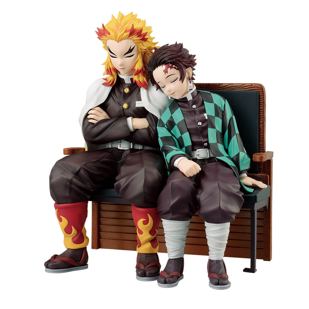 Ichiban Kuji Demon Slayer Locus Tanjiro/Kyojuro Rengoku Figure Last One Prize for Sale