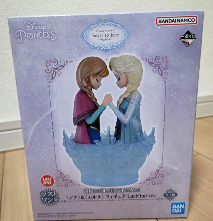 Ichiban Kuji Disney Princess Heart to Face Last One Prize Anna Elsa Figure for Sale