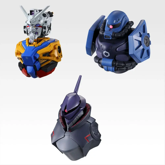 Ichiban Kuji Gundam GQuuuuuuX vol.4 Prize D White Gundam, Police Zaku, Gyan Hakuji Packs MS Head Magnet Buy