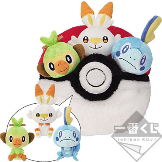 Ichiban Kuji Pokemon Sword and Shield Scorbunny/Grookey/Sobble Cushion Prize A