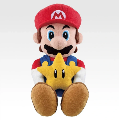 Ichiban Kuji Super Mario Always Together Mario and Friends Prize A Mario with Super Star Plush Buy
