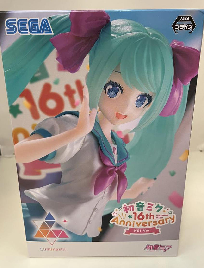 Luminasta Miku 16th Anniversary KEI Ver. Figure SEGA Hatsune Miku for Sale