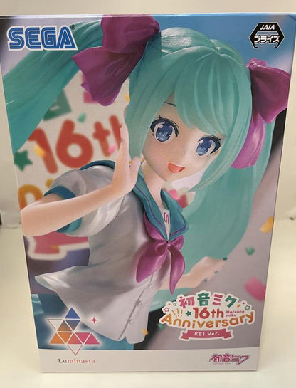 Luminasta Miku 16th Anniversary KEI Ver. Figure SEGA Hatsune Miku for Sale