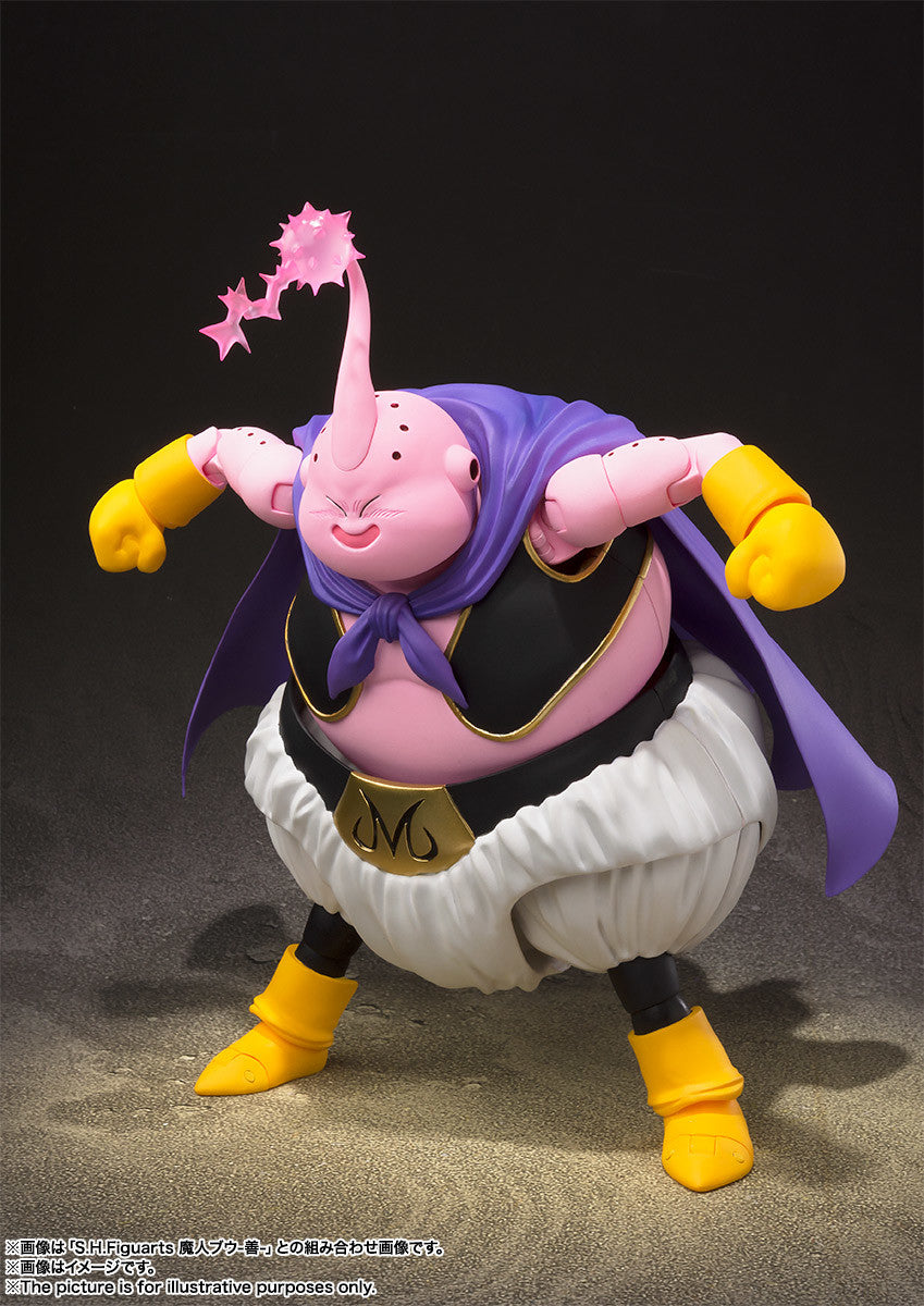 SH Figuarts Majin Buu- Fat Buu W/ extra factory smiling head