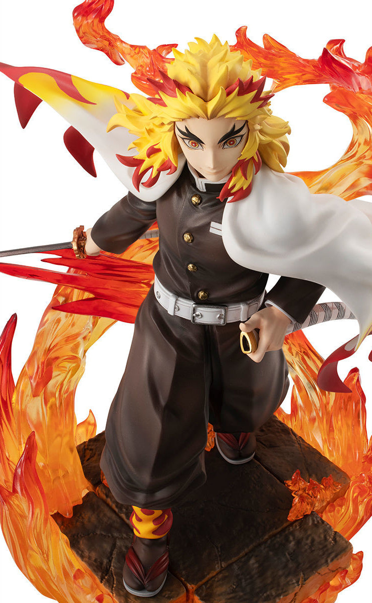 Demon Slayer Rengoku Kyojuro Flame Hashira Eating Rice Balls Anime Figure