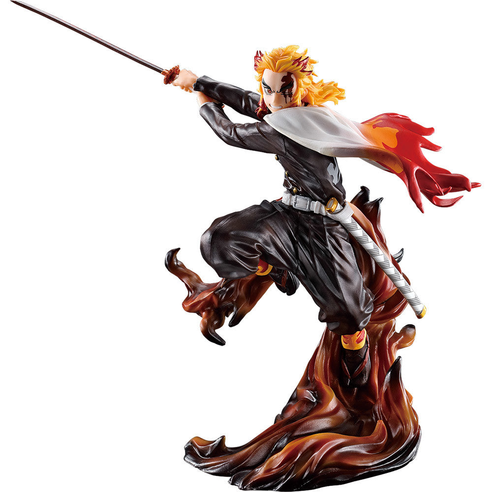 Ichiban Kuji Demon Slayer The Sword Burn Your Heart Last One Prize Kyojuro Rengoku Figure for Sale